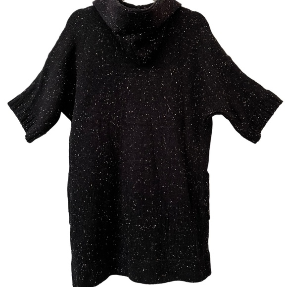 Design History Sweater Womens S WOOL Blend Black Cardigan Short Sleeve Button - Picture 3 of 10